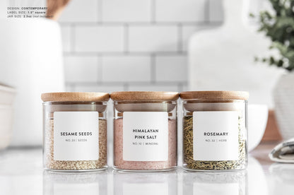 Spice Labels - Contemporary Design
