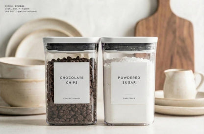 Baking Labels - Minimal Design