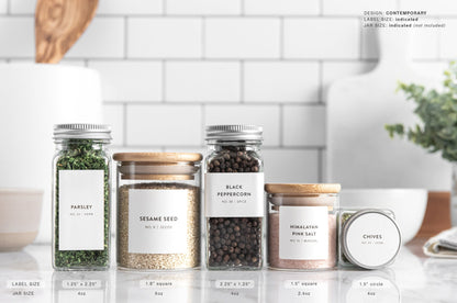 Spice Labels - Contemporary Design