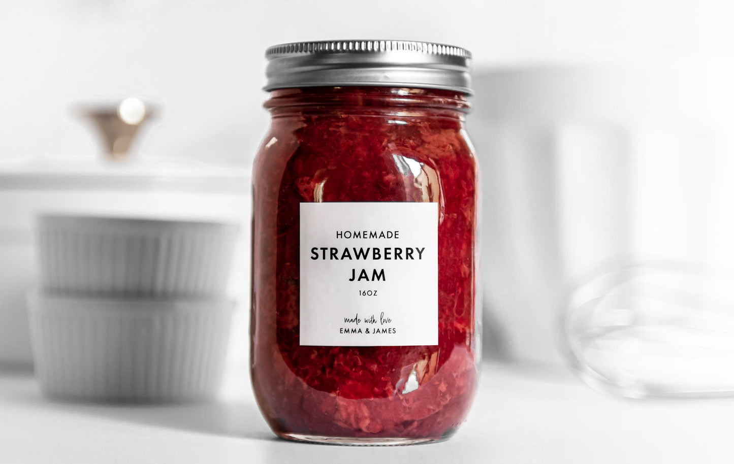 Jam Canning Labels - Modern Design