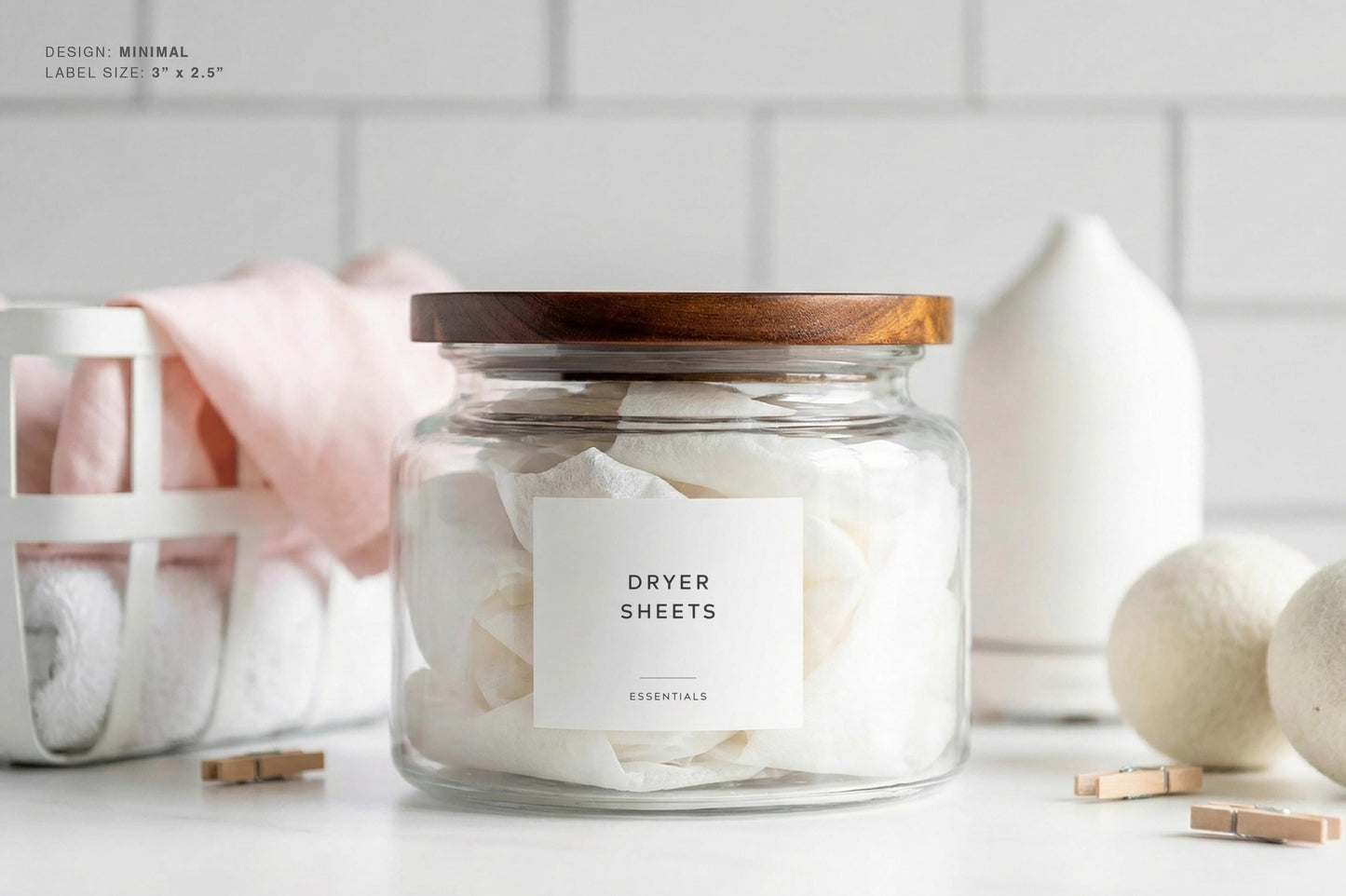 Laundry Labels - Minimal Design