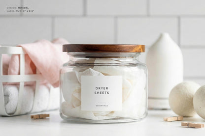 Laundry Labels - Minimal Design