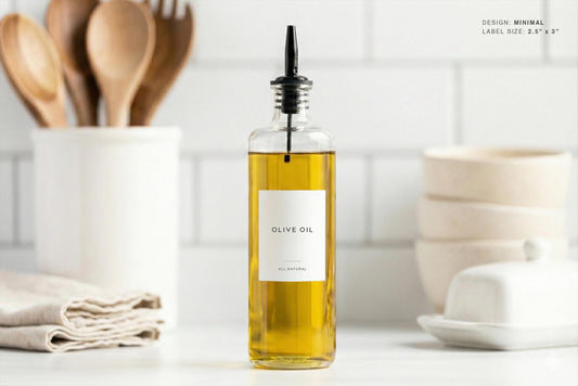 Oil & Vinegar Labels - Minimal Design