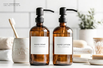 Bathroom & Shower Labels - Contemporary Design