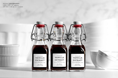 Homemade Vanilla Extract Labels - Contemporary Design
