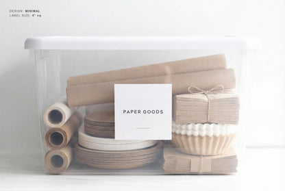 Kitchen & Utility Labels - Minimal Design