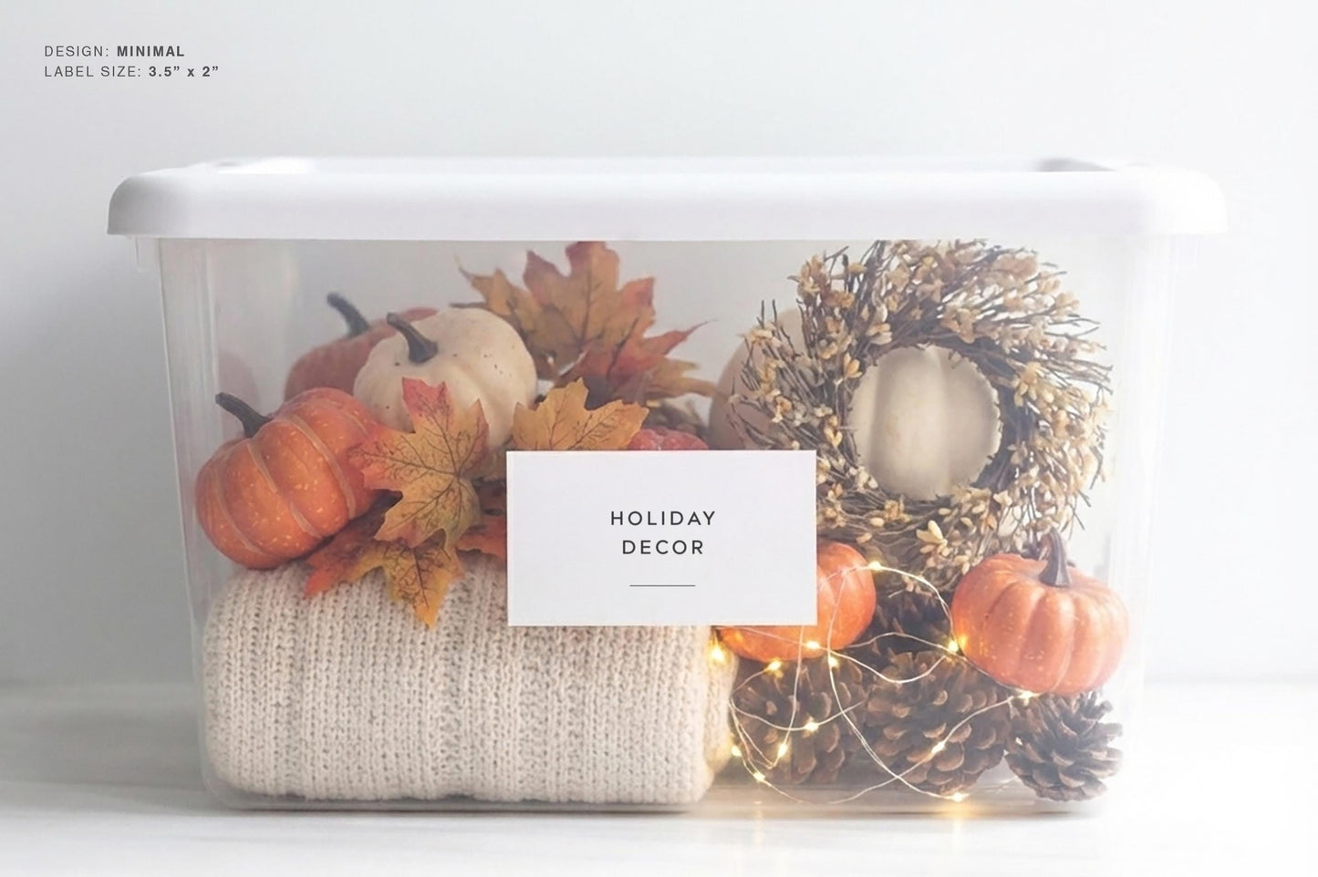 Garage & Storage Bin Labels - Minimal Design