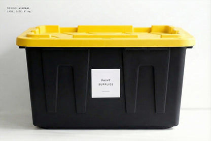 Garage & Storage Bin Labels - Minimal Design