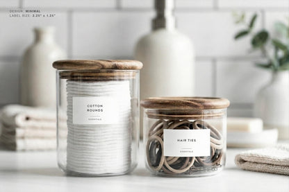 Vanity & Apothecary Labels - Minimal Design