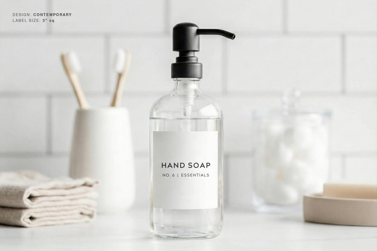 Bathroom & Shower Labels - Contemporary Design