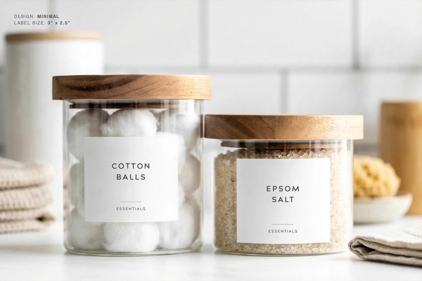 Vanity & Apothecary Labels - Minimal Design