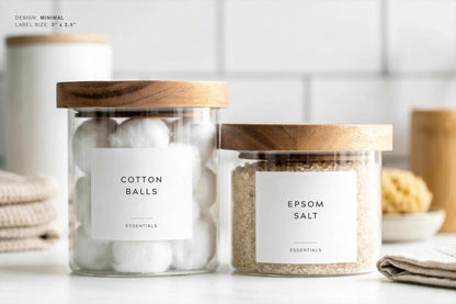 Vanity & Apothecary Labels - Minimal Design