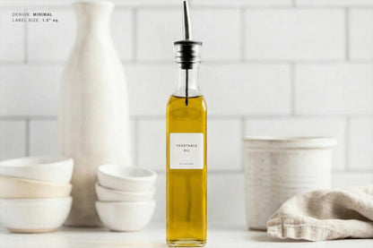 Oil & Vinegar Labels - Minimal Design