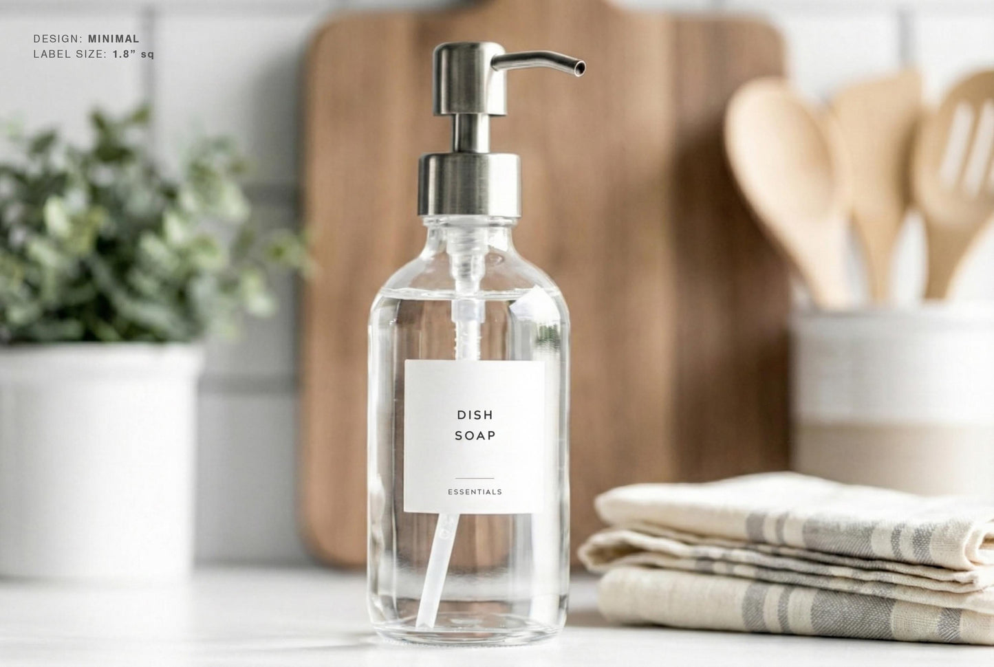 Kitchen Cleaning Labels - Minimal Design