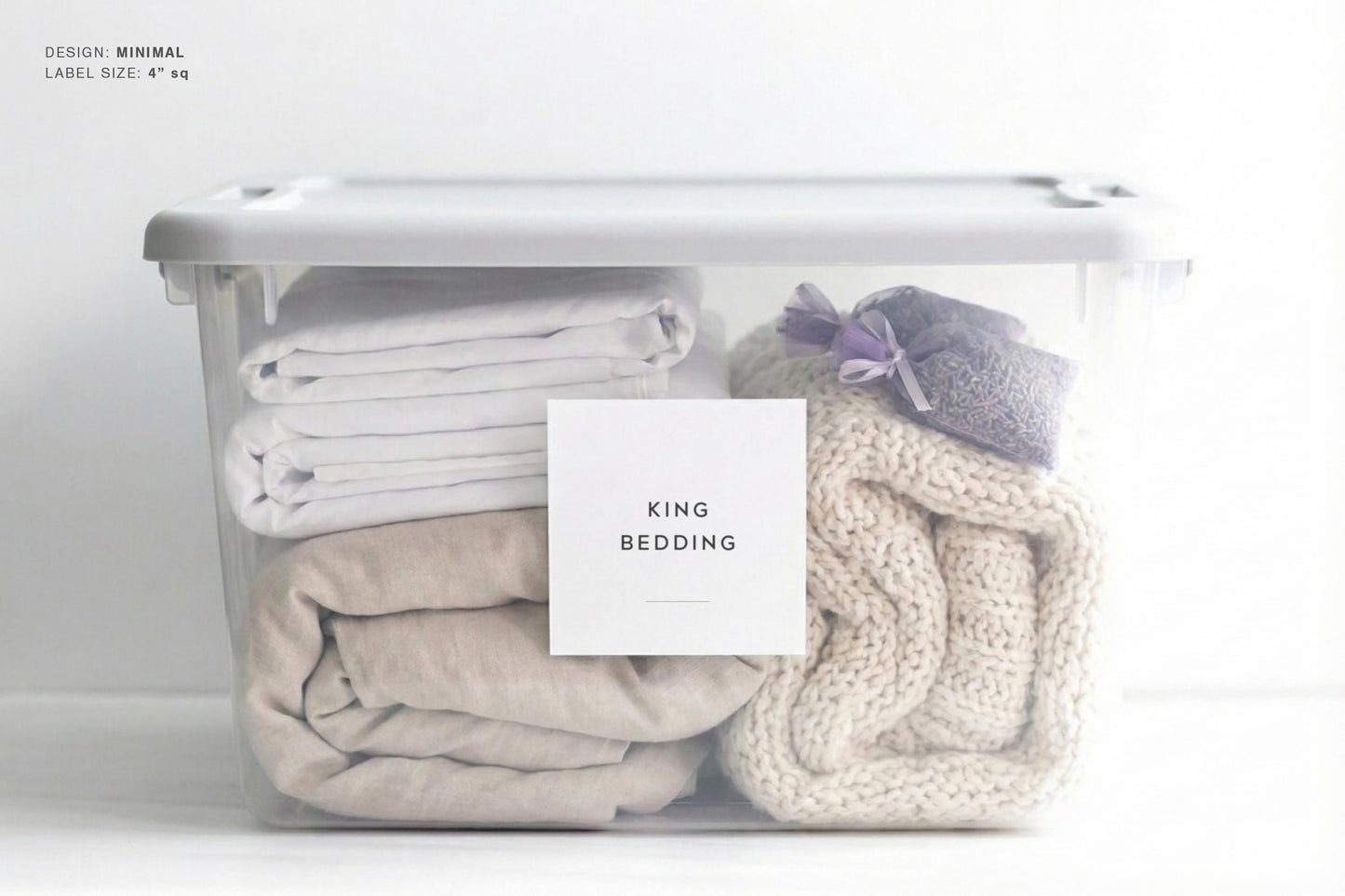 Bath & Linen Closet Labels - Minimal Design