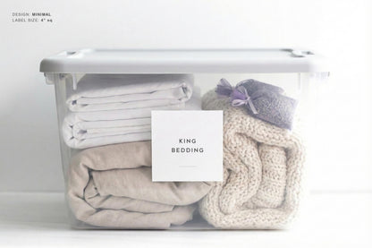 Bath & Linen Closet Labels - Minimal Design