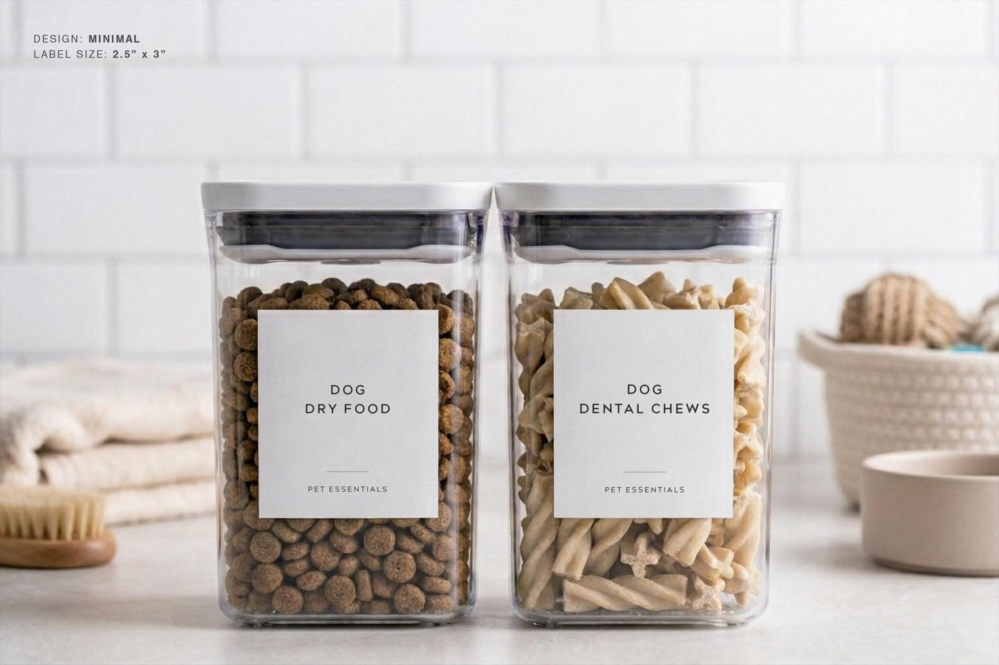 Pet Labels - Minimal Design