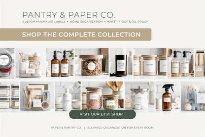 Bath & Linen Closet Labels - Minimal Design