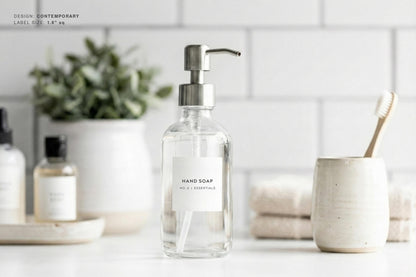 Bathroom & Shower Labels - Contemporary Design