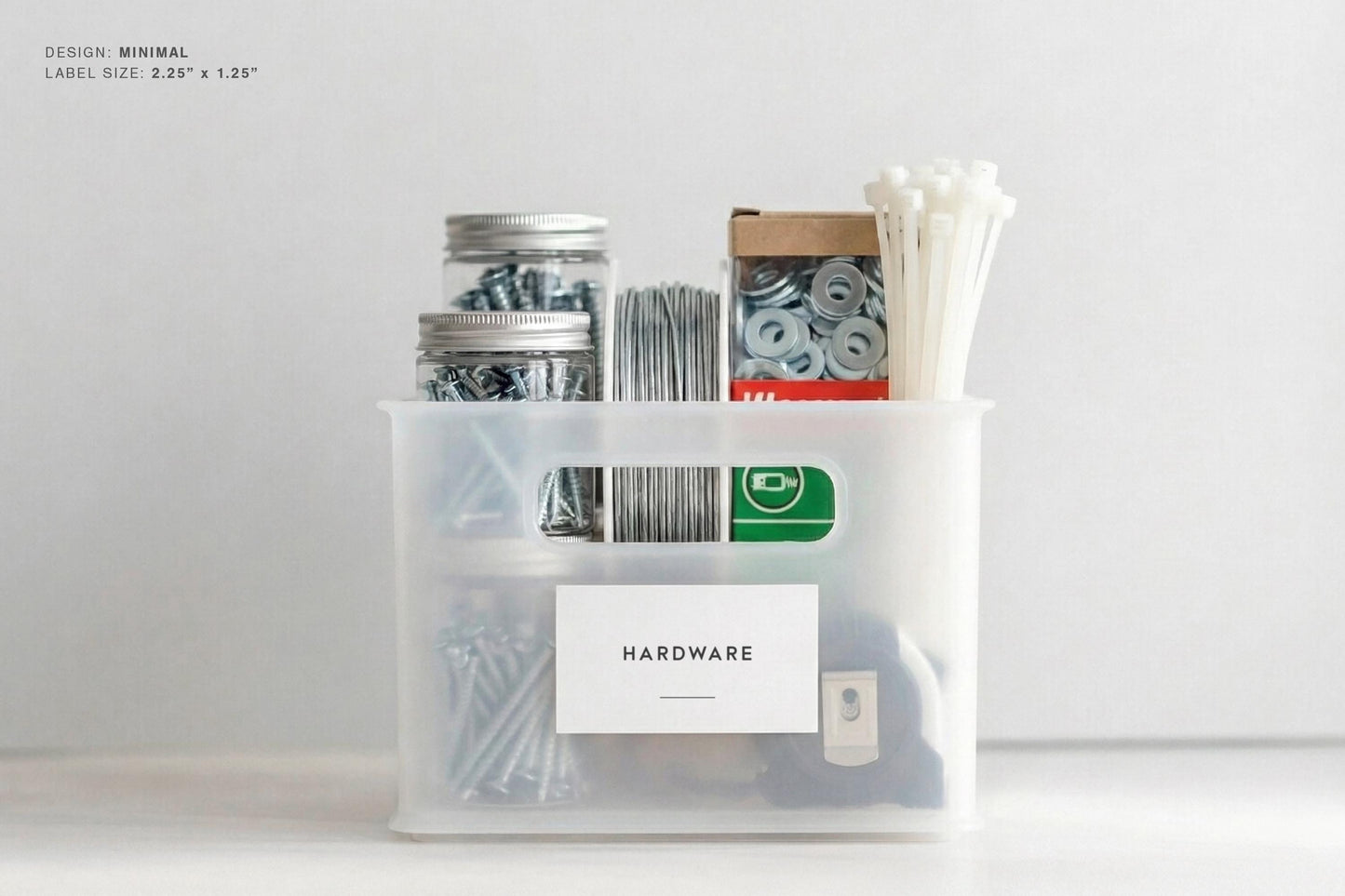 Garage & Storage Bin Labels - Minimal Design