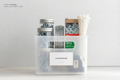 Garage & Storage Bin Labels - Minimal Design