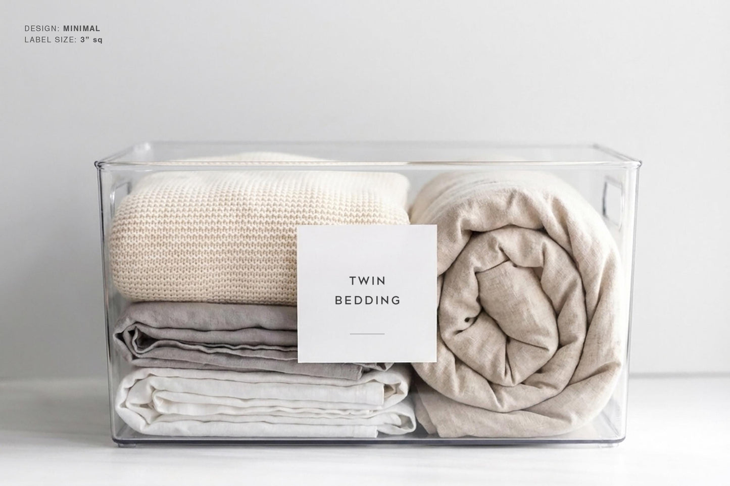 Bath & Linen Closet Labels - Minimal Design