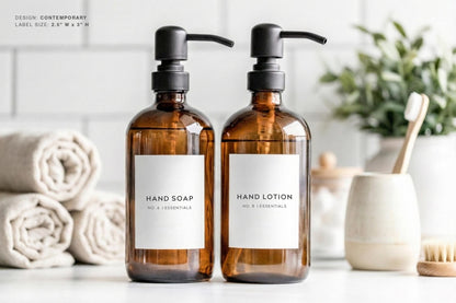 Bathroom & Shower Labels - Contemporary Design