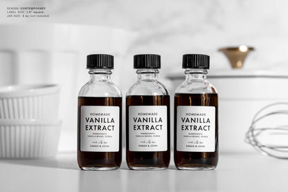 Homemade Vanilla Extract Labels - Contemporary Design