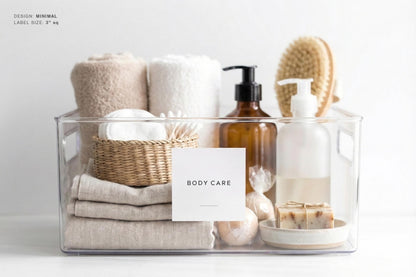 Bath & Linen Closet Labels - Minimal Design