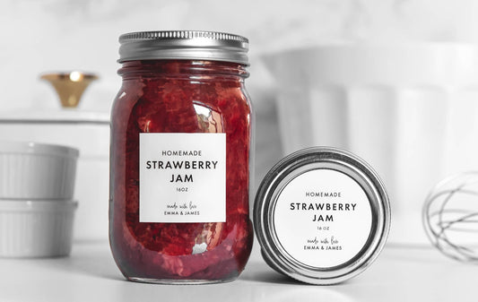 Jam Canning Labels - Modern Design
