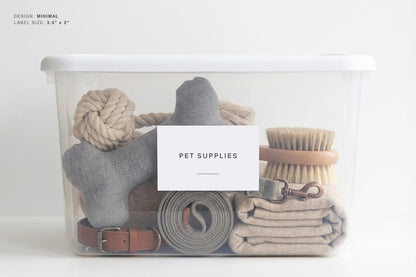 Kitchen & Utility Labels - Minimal Design