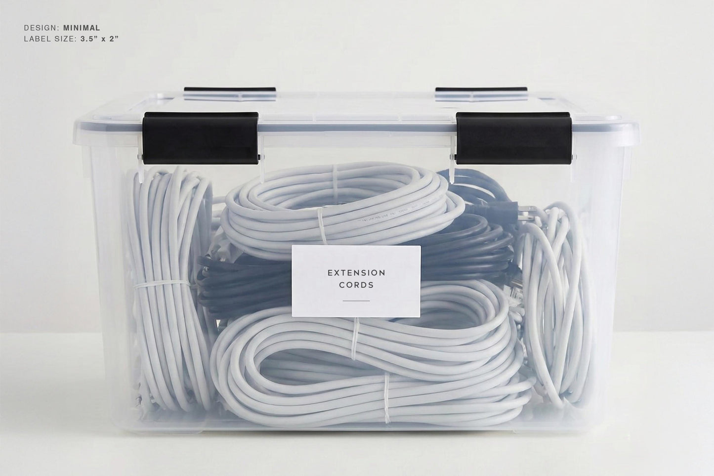 Garage & Storage Bin Labels - Minimal Design