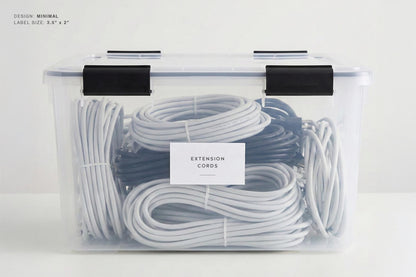 Garage & Storage Bin Labels - Minimal Design