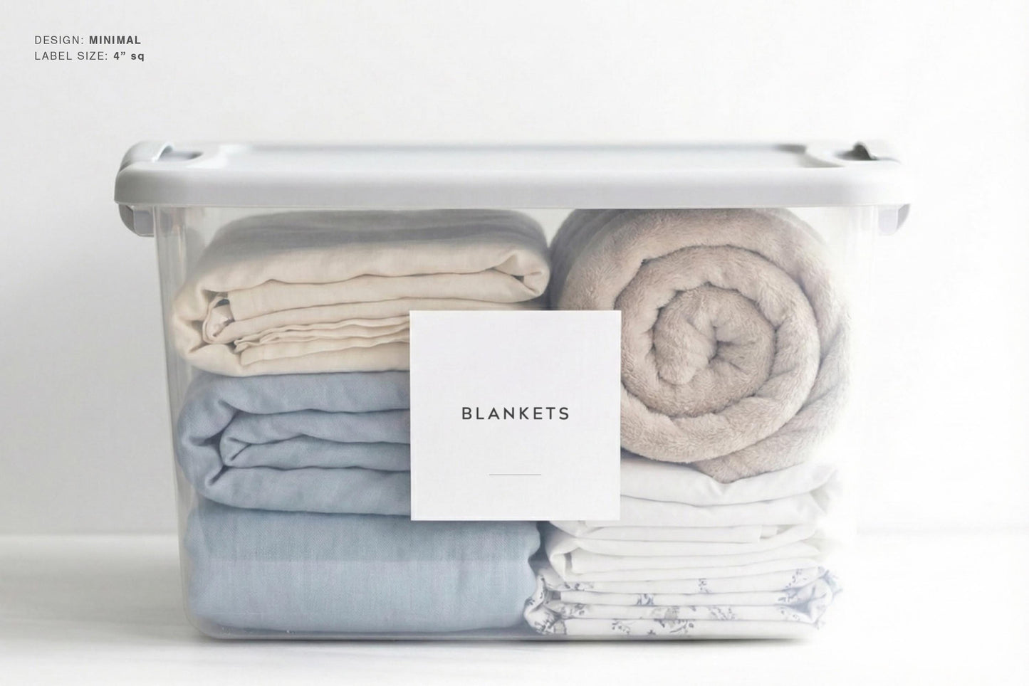 Bath & Linen Closet Labels - Minimal Design