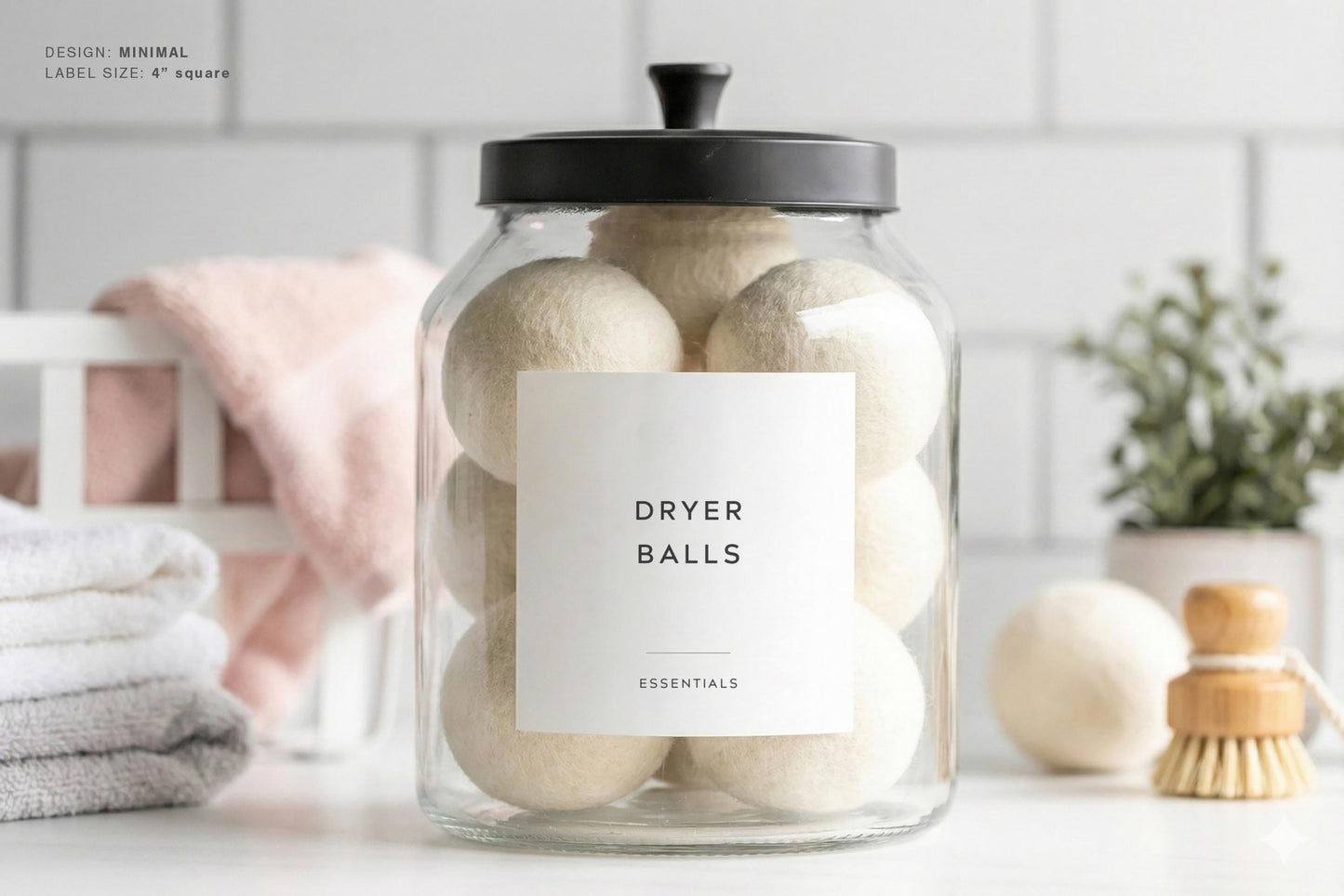 Laundry Labels - Minimal Design