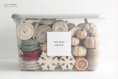 Garage & Storage Bin Labels - Minimal Design