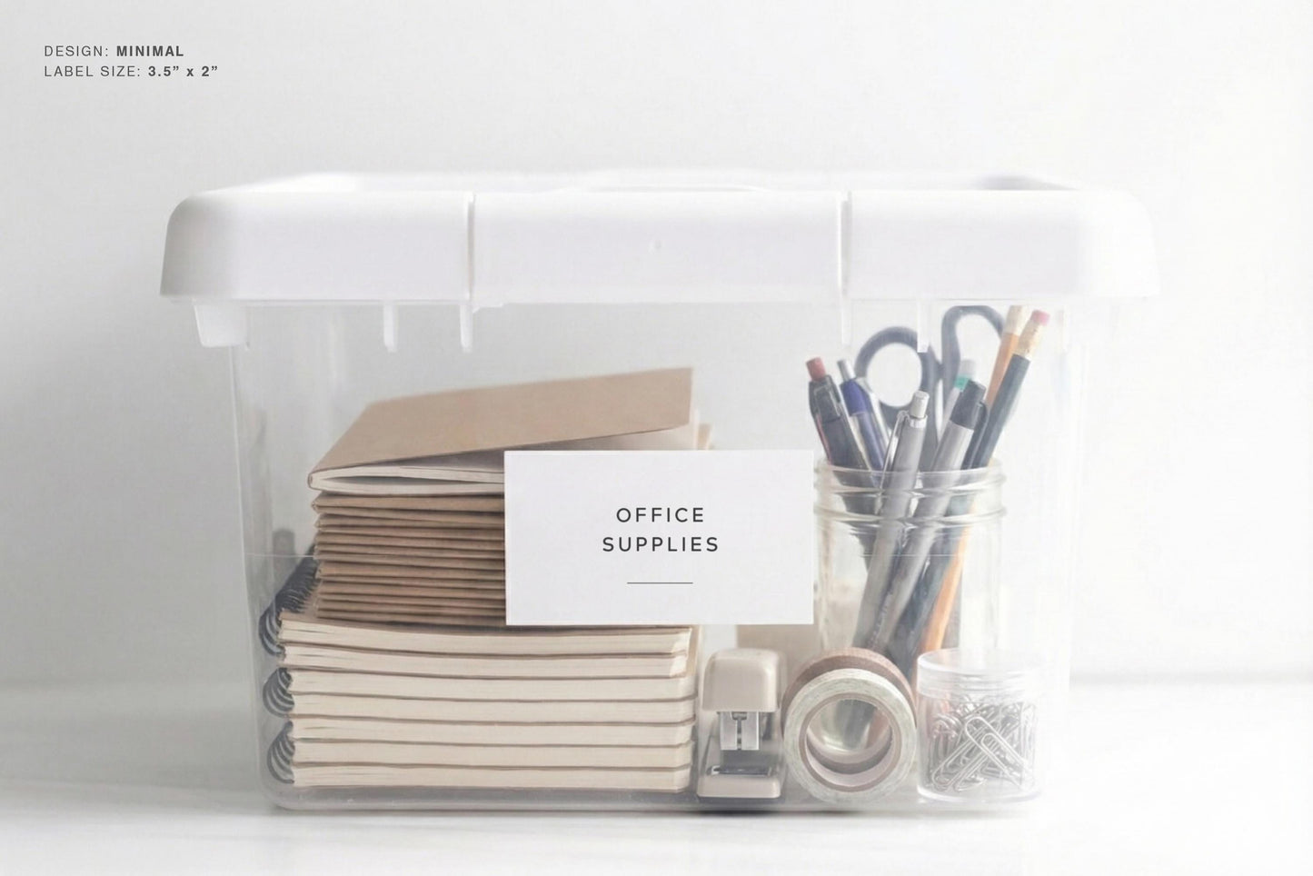 Office & Bin Labels - Minimal Design