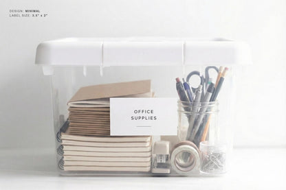 Office & Bin Labels - Minimal Design