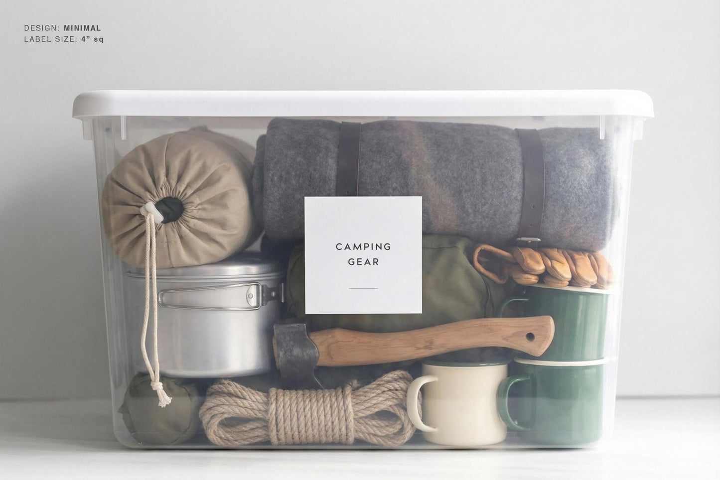 Garage & Storage Bin Labels - Minimal Design