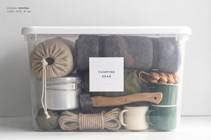 Garage & Storage Bin Labels - Minimal Design