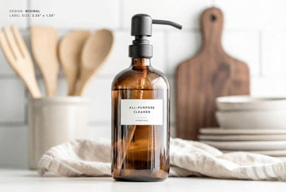 Kitchen Cleaning Labels - Minimal Design