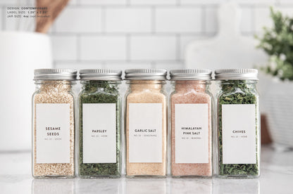 Spice Labels - Contemporary Design