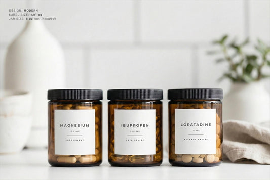 Medicine & Supplement Labels - Modern Design