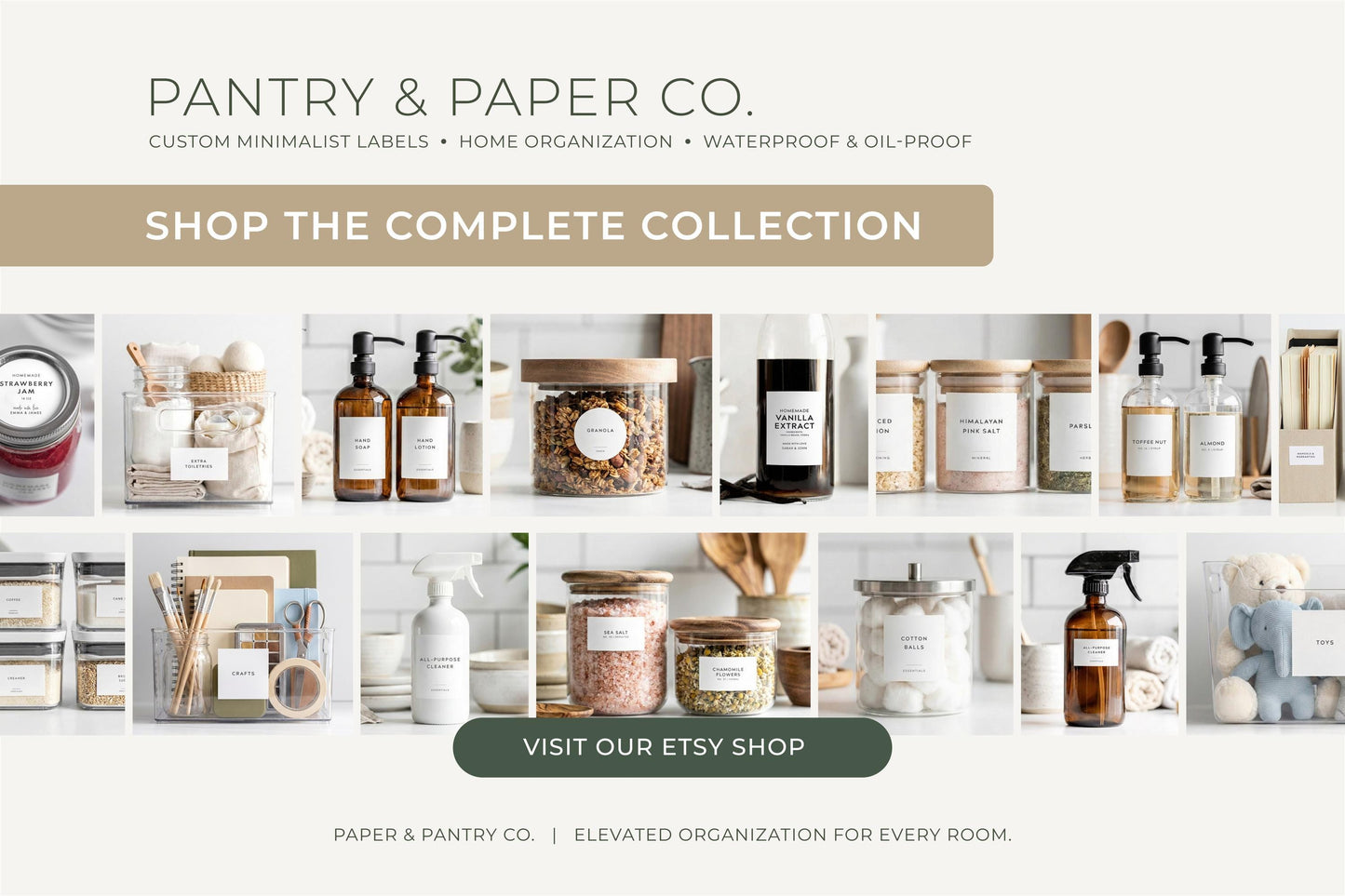 Office & Bin Labels - Minimal Design