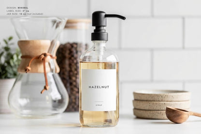 Coffee Syrup Labels - Minimal Design