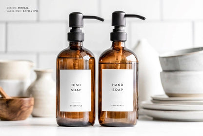 Kitchen Cleaning Labels - Minimal Design