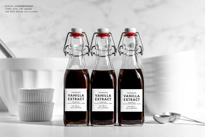 Homemade Vanilla Extract Labels - Contemporary Design