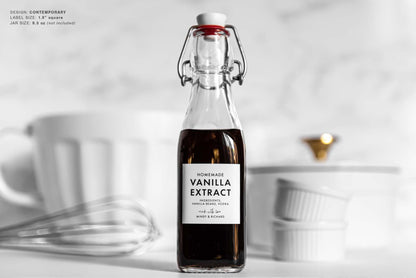 Homemade Vanilla Extract Labels - Contemporary Design
