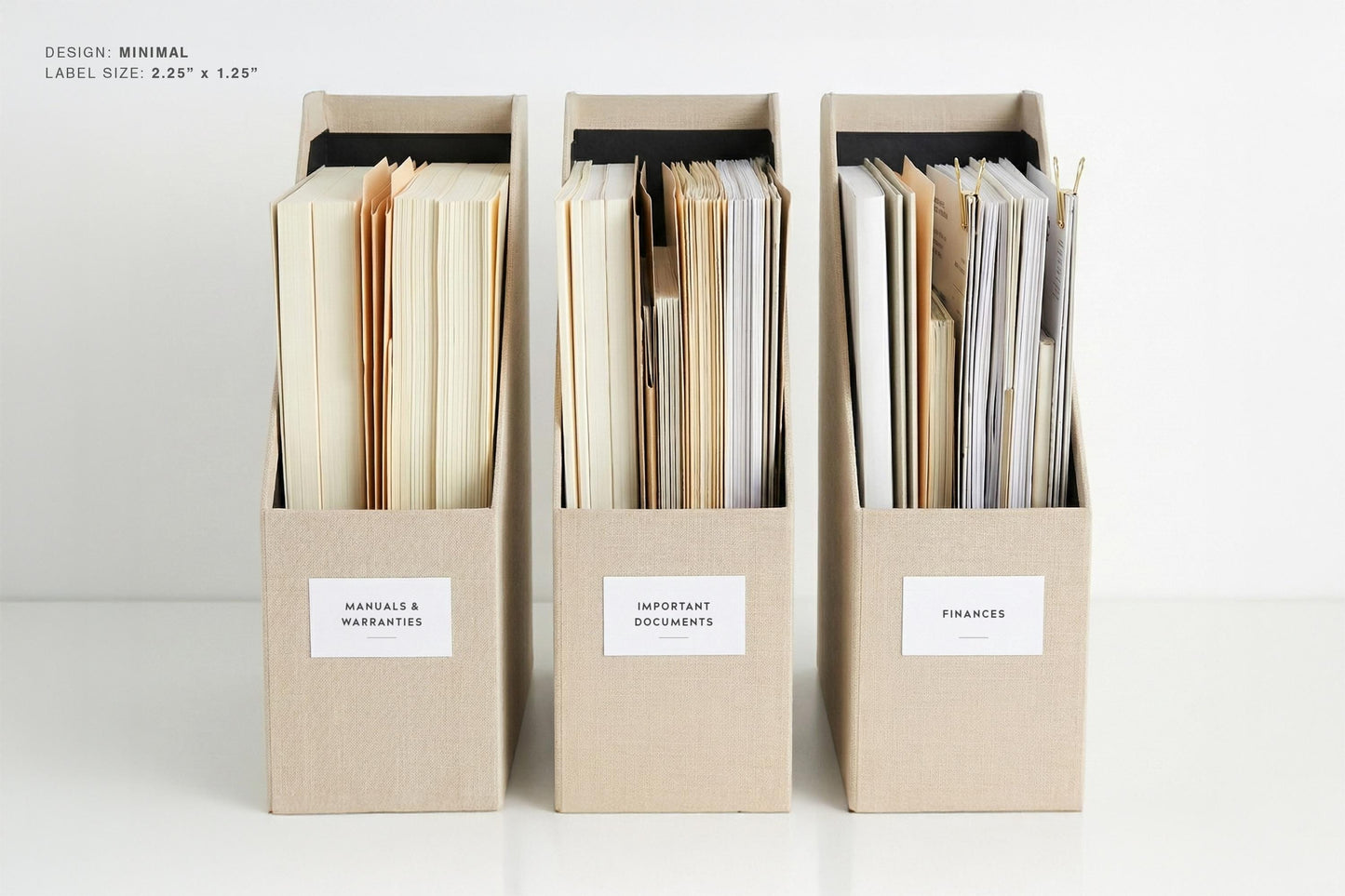 Office & Bin Labels - Minimal Design