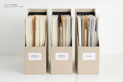 Office & Bin Labels - Minimal Design